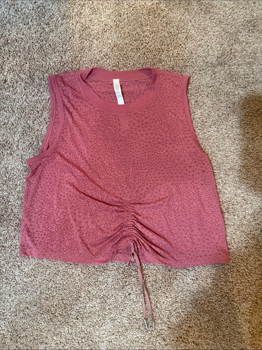 lululemon athletica Dusty Rose Ruched Front Tank
